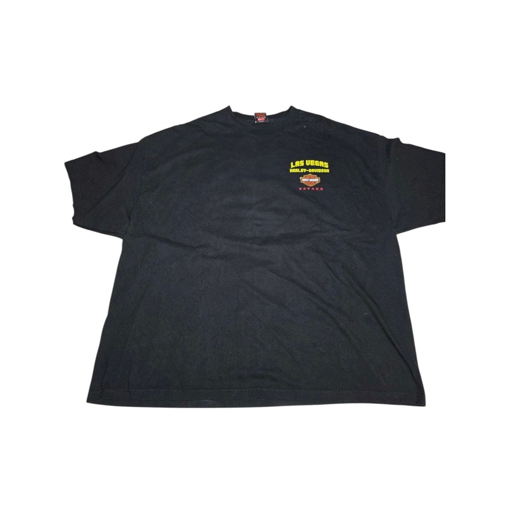 Harley-Davidson Las Vegas Nevada Pin Up T-Shirt Black Mens 4XL Biker Tee B2‎